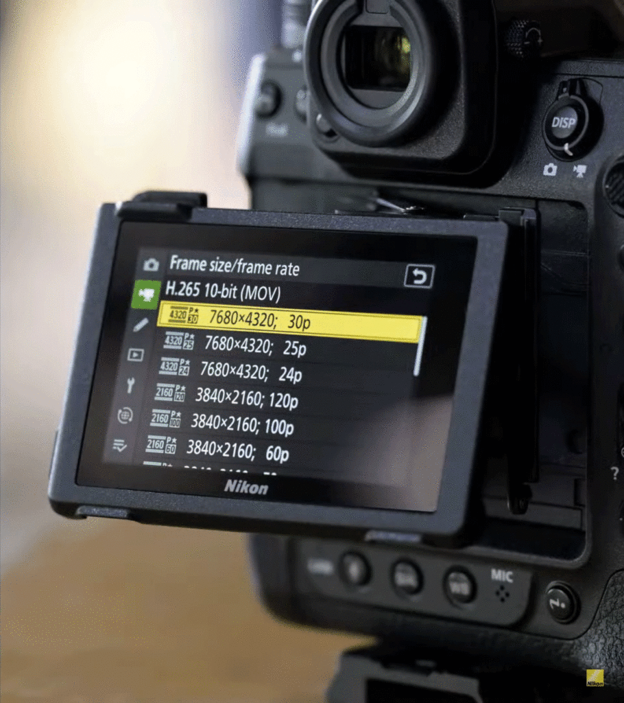 Nikon Z9 Video Codecs und Auflösungen